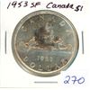 Image 1 : 1953 SF Canada Silver $1