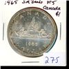 Image 1 : 1965 Sm Bds Ptd5 Canada Silver $1