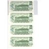 Image 2 : 4 Consecutive 1973 Canada UNC $1 bills, Crow/Bouey, # BAL 3601586-589