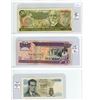 Image 1 : Lot of 3 Foreign bills:  Costa Rica, Dominican Republic, Belgium