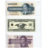 Image 1 : Lot of 3 Novelty $1,000,000 bills:  Canada (x2) & USA