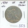 Image 1 : 1934 USA Silver Half Dollar