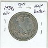 Image 2 : 1934S USA Silver Half Dollar