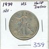 Image 1 : 1939 USA Silver Half Dollar