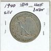 Image 2 : 1940 USA Silver Half Dollar