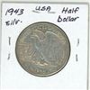 Image 2 : 1943 USA Silver Half Dollar