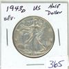 Image 1 : 1943D USA Silver Half Dollar