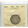 Image 1 : 1881 NFLD 20¢, VG-8 (ICCS # XTM 042)