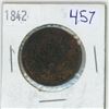 Image 1 : 1842 Bank token Canadian half penny coin