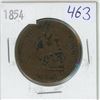 Image 1 : 1854 Canadian bank token, half penny