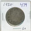 Image 1 : 1920 Canadian 50 cent silver coin