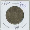 Image 1 : 1937 Canadian 50 cent silver coin