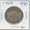 Image 1 : 1949 Canadian 50 cent silver coin