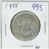 Image 1 : 1955 Canadian 50 cent silver coin