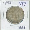 Image 1 : 1958 Canadian 50 cent silver coin