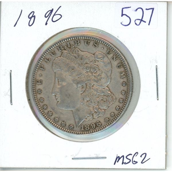 1896 US morgan silver dollar