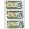 Image 2 : 6 sequencial 1973 Canadian 1 dollar bills unc - Crow/Bouey - AMC1376969-974