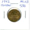 Image 1 : 1942 Tombac 5 Cents. The first Tombac issued. MS-63. Nice.