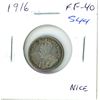 Image 1 : 1916 Silver 10 Cents. World War I issue. EF-40. Nice.