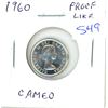 Image 1 : 1960 Silver 10 Cents. Proof Like with Cameo. Bright White. Nice.