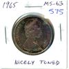 Image 1 : 1965 Silver 50 Cents. MS-63. Nicely Toned.