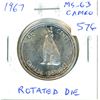 Image 1 : 1967 Silver 50 Cents. MS-63 Cameo with Rotated Die. Nice.