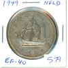 Image 1 : 1949 Silver Dollar. Canada’s 10th Province. Depicts John Cabot’s ship Matthew. EF-40.