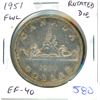 Image 1 : 1951 Full Water Lines Silver Dollar with Severely Rotated Die. EF-40.