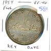 Image 1 : 1954 Full Water Lines Silver Dollar. Key Date. EF-40.