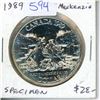 Image 1 : 1989 Silver Dollar. Commemorates the 200th Anniversary of Alexander Mackenzie’s voyage down the Mack