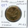 Image 1 : 2006 Loon Settling Loonie. Olympic symbols. MS-63.