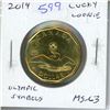 Image 1 : 2014 Lucky Loonie. Olympic symbols. MS-63.
