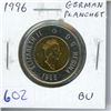 Image 1 : 1996 German Planchet Toonie. German Planchets can be distinguished from ordinary Canadian planchets 