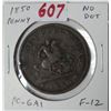 Image 1 : 1850 Bank of Upper Canada One Penny Token. No Dot. PC-6A1. F-12.