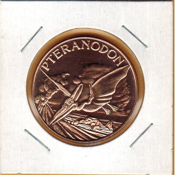 1 OUNCE COPPER  -  .999 FINE - DINOSAURS - PTERANODON