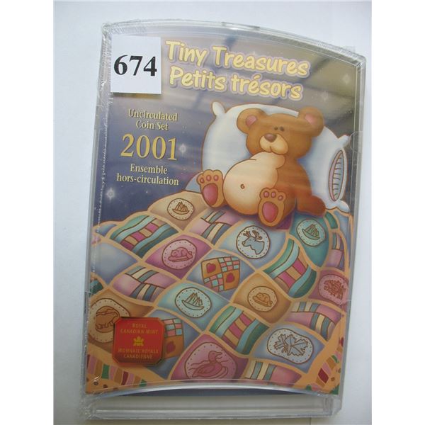 2001 TINY TREASURES UNCIRCULATED COIN SET - Still Sealed as issued