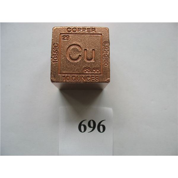 10 OUNCE COPPER CUBE  .999 FINE