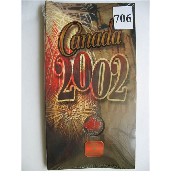 2002 CANADIAN COLOURED 25 CENT COIN - CANADA DAY - As Mint Issued - Still Sealed