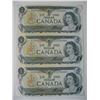 Image 2 : END of a ERA - CANADA'S LAST DOLLAR BILL - UNCUT SHEET OF 3 BILLS