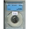 Image 1 : CCCS Graded 1991 Canada 25¢ Coin - MS-64