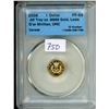 Image 1 : CCCS Graded 2006 Canada $1 Coin - .05 Troy oz .9999 Gold, Louis D'or Mirliton, UHC PF-69