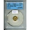 Image 1 : CCCS Graded 2006 Canada $1 Coin - .05 Troy oz .9999 Gold, Louis D'or Mirliton, UHC PF-69