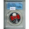 Image 1 : CCCS Graded 2005 Canada $1 Coin - Canadian Flag 40th Anniversary, Colourised, UHC PF-68