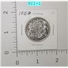 Image 1 : 1950 Canadian Fifty Cent Piece Carded Coin