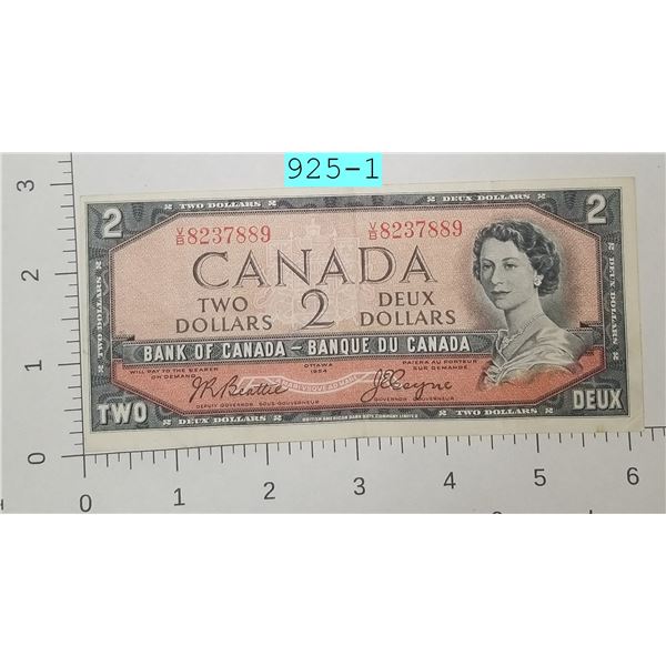 1954 Canadain Two Dollar Bill