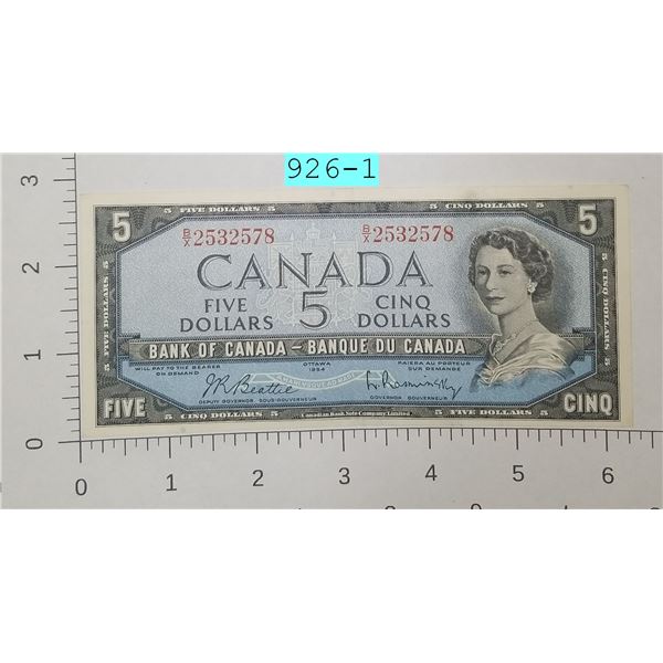 1954 Canadain Five Dollar Bill