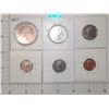 Image 2 : 1987 Six Canadian Coins Silver Dollar, Fifty Cent Piece, Quarter, Dime, Nickel, Penny Set