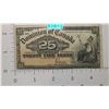 Image 1 : 1900 Canadian Twenty Five Cent Bill (Shinplaster) Bill