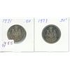 Image 1 : 2 1971 & 1973 50 cent coins