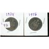 Image 1 : 2 1974 & 1976 50 Cent coin silver